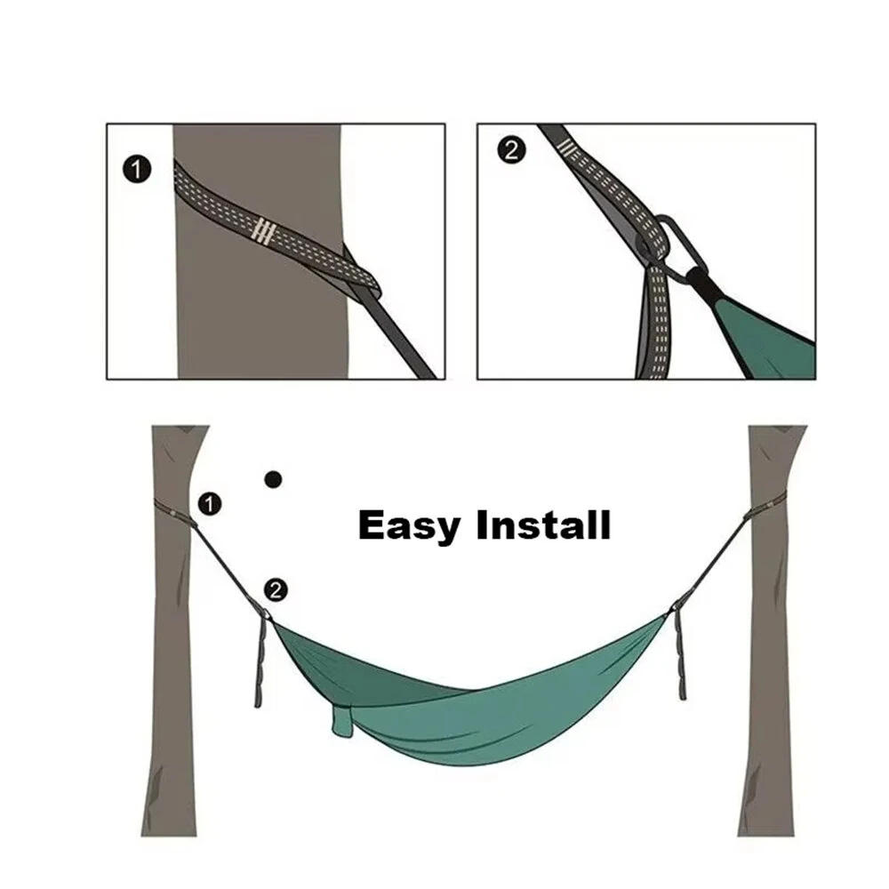 (image for) IPRee Portable Parachute Hammock 270x140cm Camping Survival Outdoor Indoor Hammock for Backyard Patio Hiking Travel